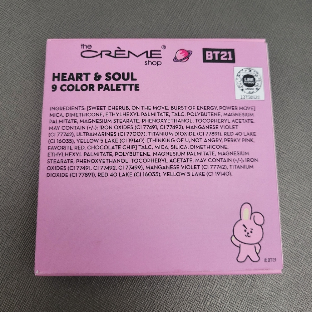 The Crème Shop BT21:HEART & SOUL Eyeshadow Palette COOKY BTS - Picture 7 of 7